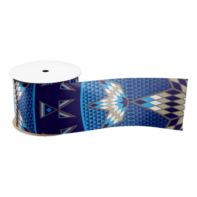 Morning Star Tipi (Blue) Satin Ribbon (Spool)