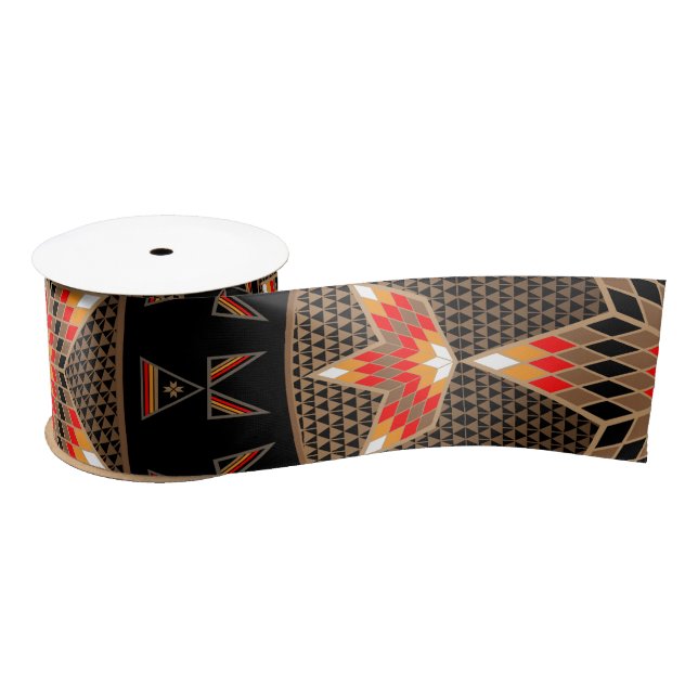 Morning Star Tipi (Brown) Satin Ribbon (Spool)