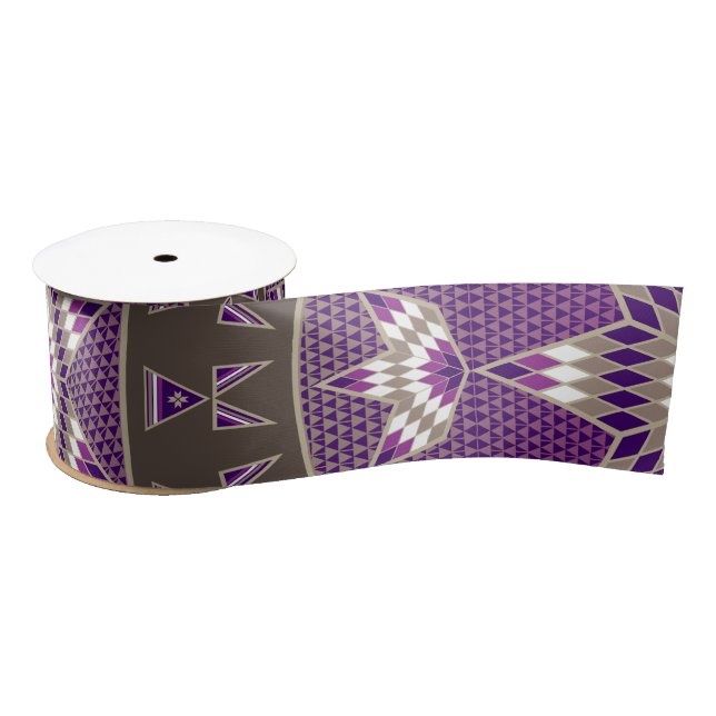 Morning Star Tipi (Purple) Satin Ribbon (Spool)