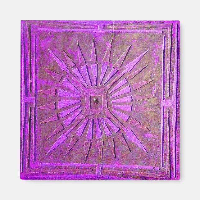 MORNING STAR ,violet purple Magnet (Front)