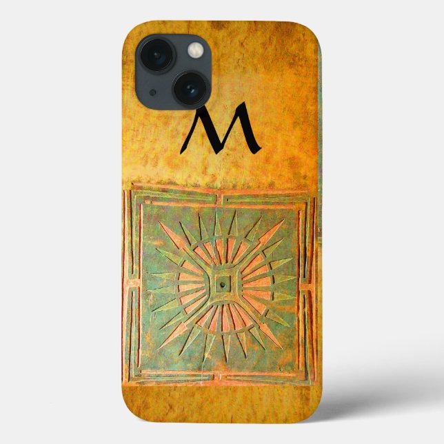 MORNING STAR ,Yellow,Brown,Black Monogram Case-Mate iPhone Case (Back)
