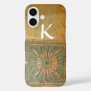 MORNING STAR ,Yellow,Brown,White Monogram iPhone 16 Case