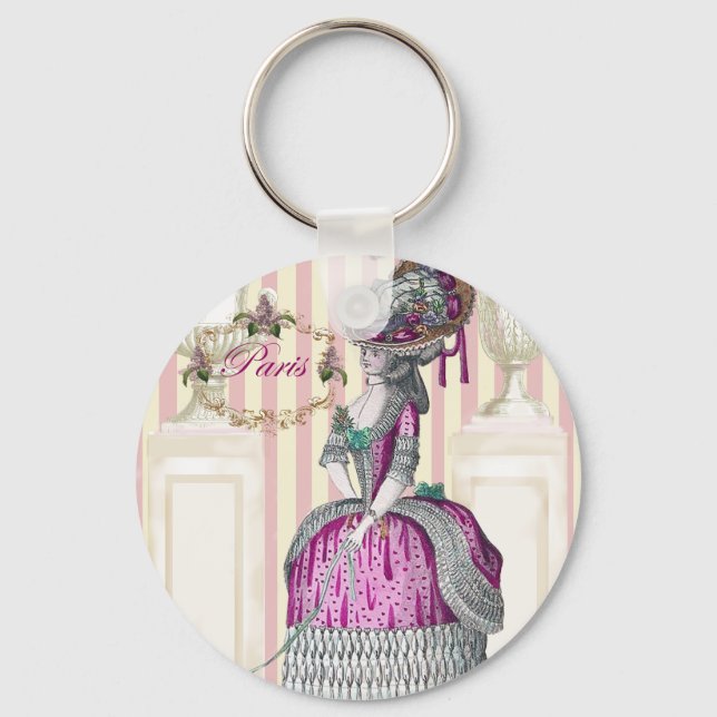 Morning stroll down the Champs-Élysées Key Ring (Front)