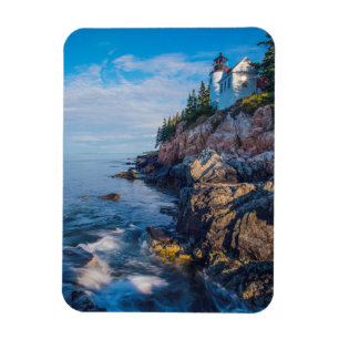 Morning Sun At Bass Harbour Lighthouse Magnet