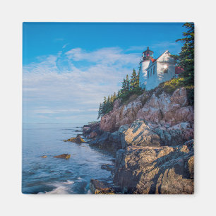 Morning Sun At Bass Harbour Lighthouse Magnet