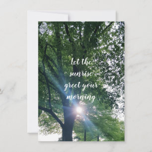 Morning Sunrise Encouraging Flat Greeting Card