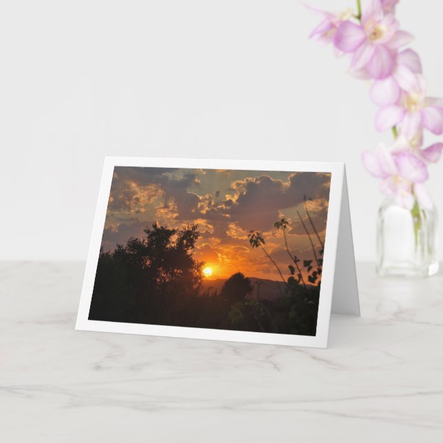 Morning Sunrise Landscape Card (Orchid)