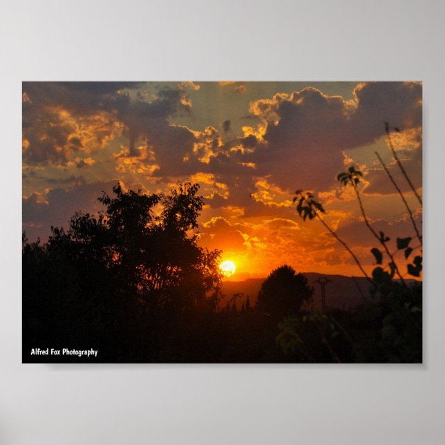 Morning Sunrise Landscape Poster (Front)