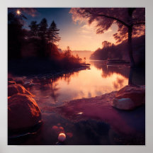 Morning Sunrise Over a Peaceful Lake