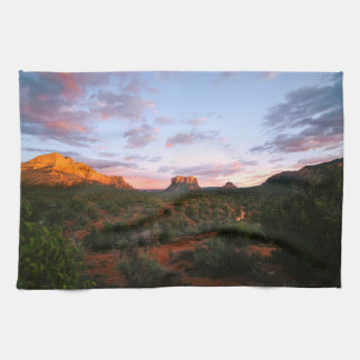 Morning Sunrise Sedona Arizona Desert Tea Towel