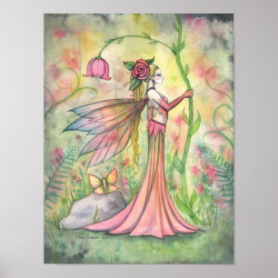Morning Sunshine Flower Fairy Art Fantasy Poster