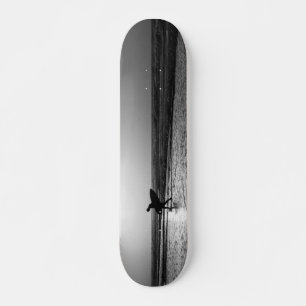 Morning Surfer Grayscale Skateboard