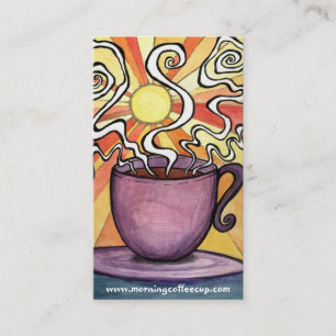 Morning swirl sun Coffee Cup House Business Card