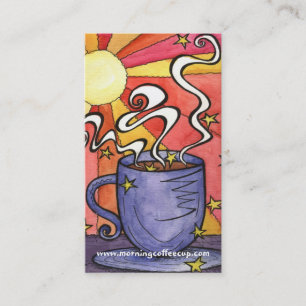 Morning swirl sun Coffee Cup House Business Card