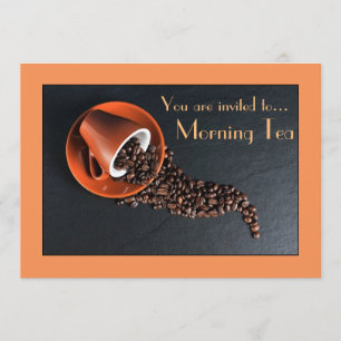 Morning Tea coffee date cafe party Invitation