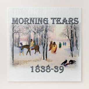 Morning Tears depicts the Cherokee Trail of1838-39 Jigsaw Puzzle