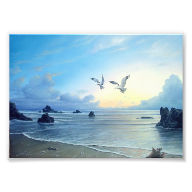 Morning Tides Beach Theme Print (Front)