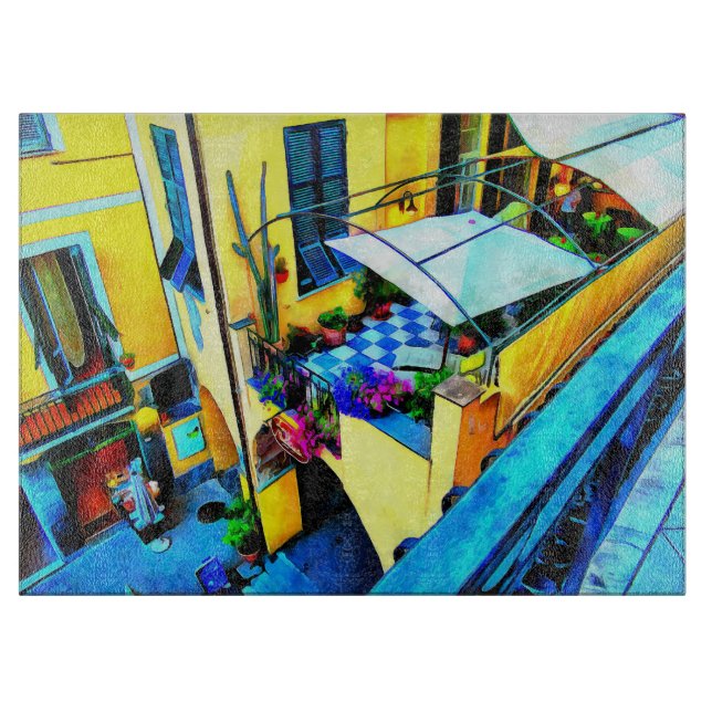 Morning View from a Cinque Terre Balcony Cutting Board (Front)