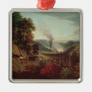 Morning view of Coalbrookdale, 1777 Metal Tree Decoration
