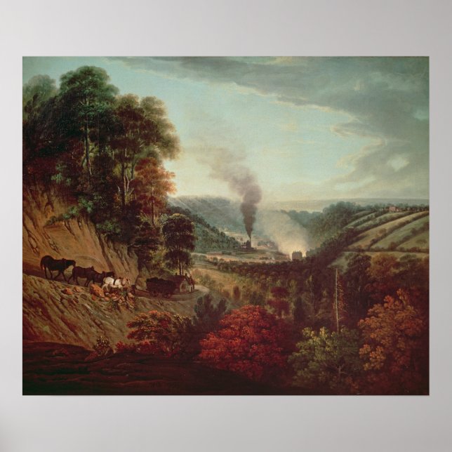 Morning view of Coalbrookdale, 1777 Poster (Front)