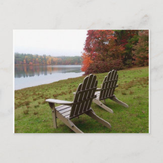 Morning Walk in Autumn Postcard