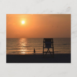 Morning Walk on the Beach Postcard