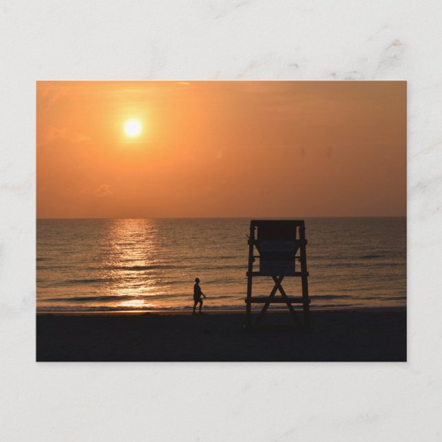 Morning Walk on the Beach Postcard (Front)