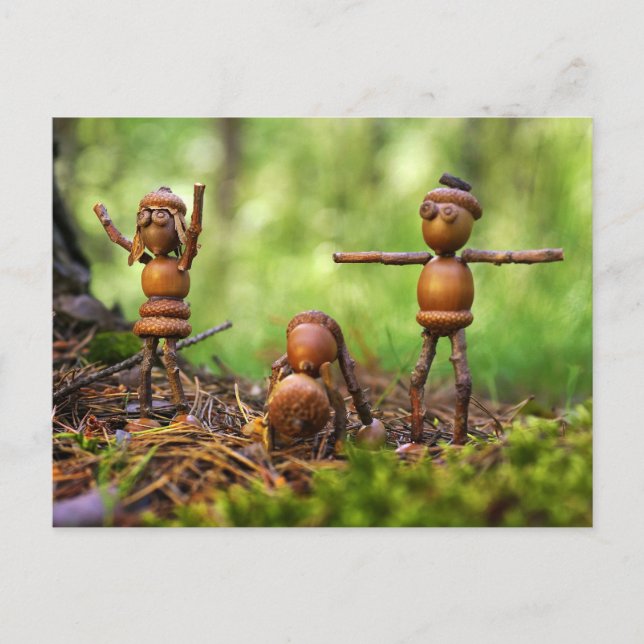 Morning warm-up at the campsite postcard (Front)