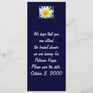 Morning White Yellow Flower Save the Date Card