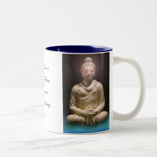 Morning Wisdom Buddha Two-Tone Coffee Mug (Right)