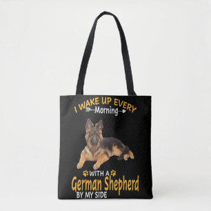 Morning With A German Shepherd By My Side Tote Bag
