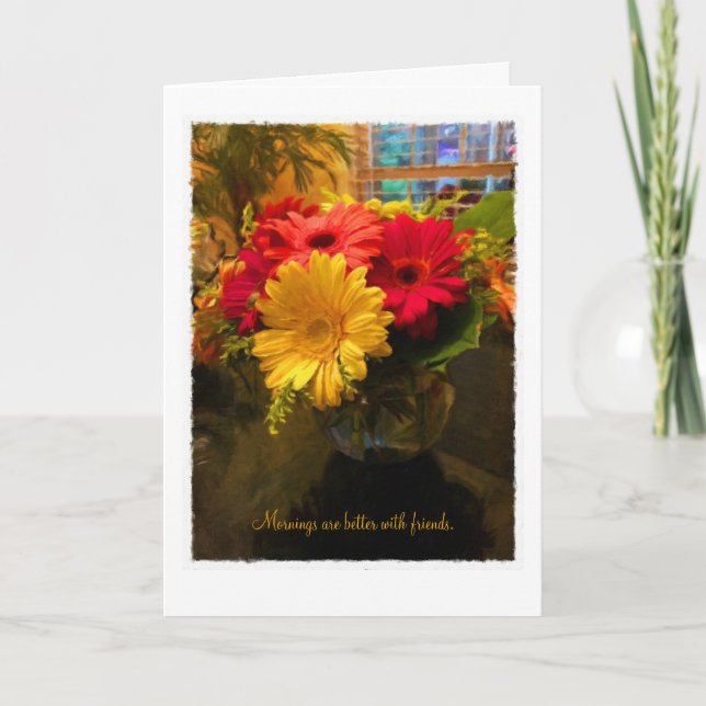 Morning with Friends Greeting Card (Front)