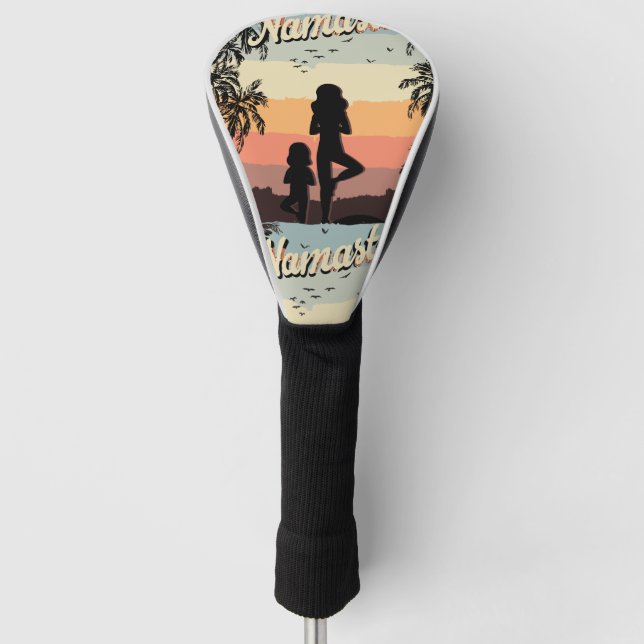 morning yoga with mum golf head cover (Front)