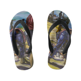 Morning's Catch, Harbour Island, Bahamas Kid's Flip Flops