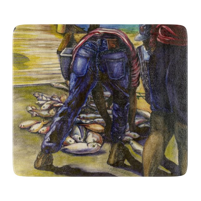 Morning's Catch, Harbour Island Cutting Board (Front)