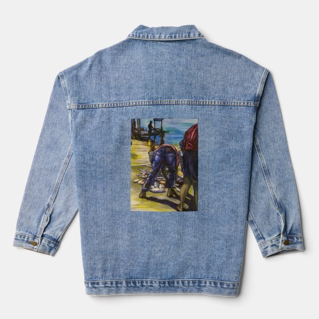 Morning's Catch, Harbour Island Denim Jacket (Back)