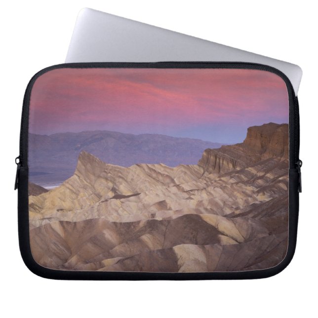 Mornings first light on  Zabriskie Point and 2 Laptop Sleeve (Front)