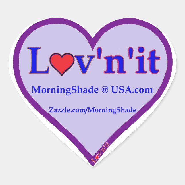 MorningShade logo Heart Sticker (Front)