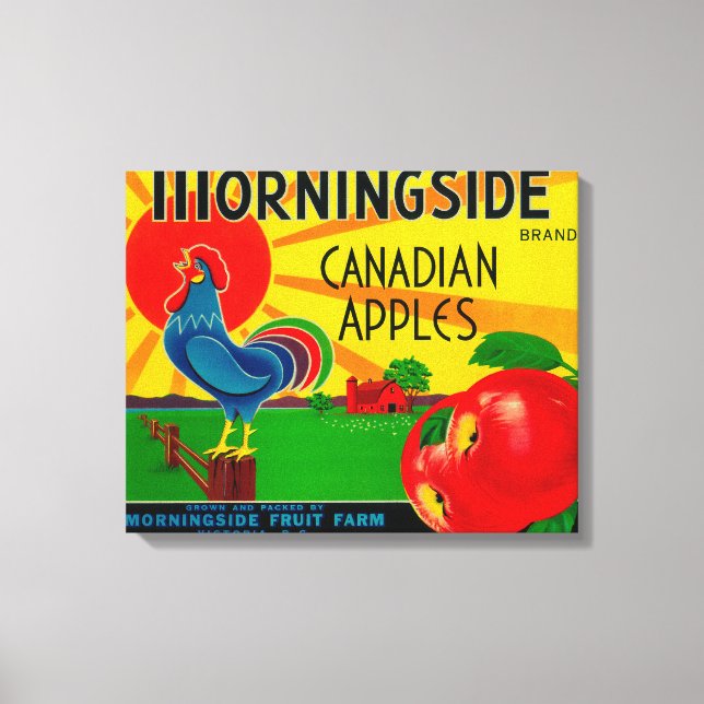 Morningside Apple LabelCanada Canvas Print (Front)