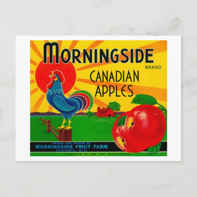 Morningside Apple LabelCanada Postcard (Front)