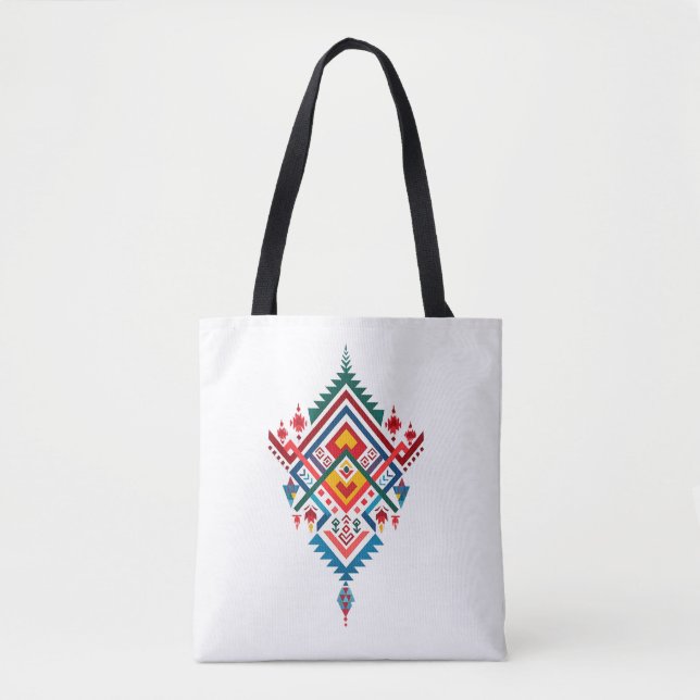 Moroccan Amazigh Geometric Pattern | Traditional B Tote Bag (Front)