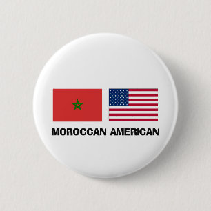 Moroccan American 6 Cm Round Badge