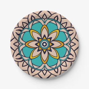 Moroccan Andalusian mosaic Paper Plate