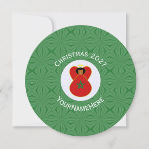 Moroccan Angel Christmas Flag Personalised  Invitation