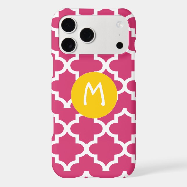 Moroccan Any Colour Personalised Monogram iPhone (Back)