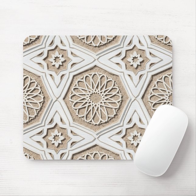 Moroccan Arabesque Architectural Lattice Art  Mouse Mat (With Mouse)