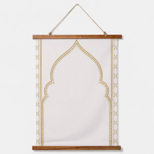 Moroccan Arch Wall Tapestry, Neutral Beige Hanging Tapestry