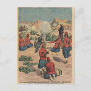 Moroccan artillerymen postcard