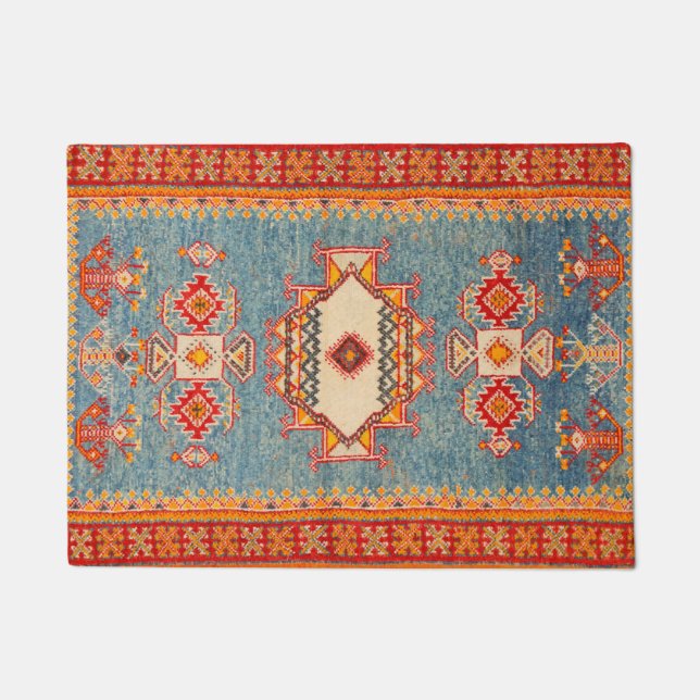 Moroccan Baby Blue  Doormat (Front)