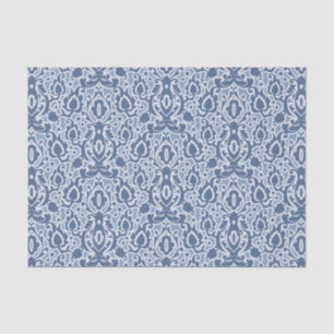 Moroccan Blue Grey Casbah Damask Tissue Paper